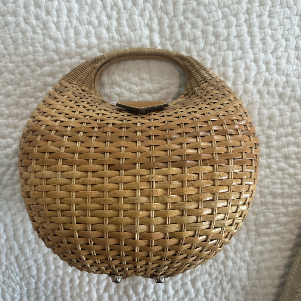 Kayu Ines wicker straw basket bag - Picture 2 of 10